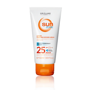Солнцезащитный антивозрастной лосьон для лица Sun Zone со средней степенью защиты SPF 25